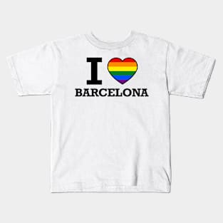 I LOVE BARCELONA GAY PRIDE Kids T-Shirt